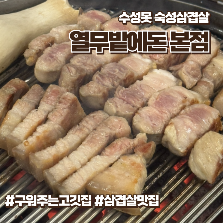  대구삼겹살맛집 직접 구워주는 숙성고깃집 열무밭에돈