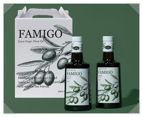  심혈관 건강에는 파미고 스페인 냉압착 엑스트라 버진 올리브오일 500ml, 2개
