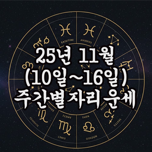  2025년 11월 주간 별자리운세 (10일~16일) 사수자리, 염소자리,물병자리,물고기자리