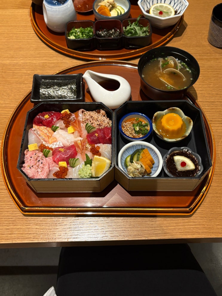  잠실롯데몰 식당 존맛 해목 잠실 카이센동 히츠마부시(장어덮밥)