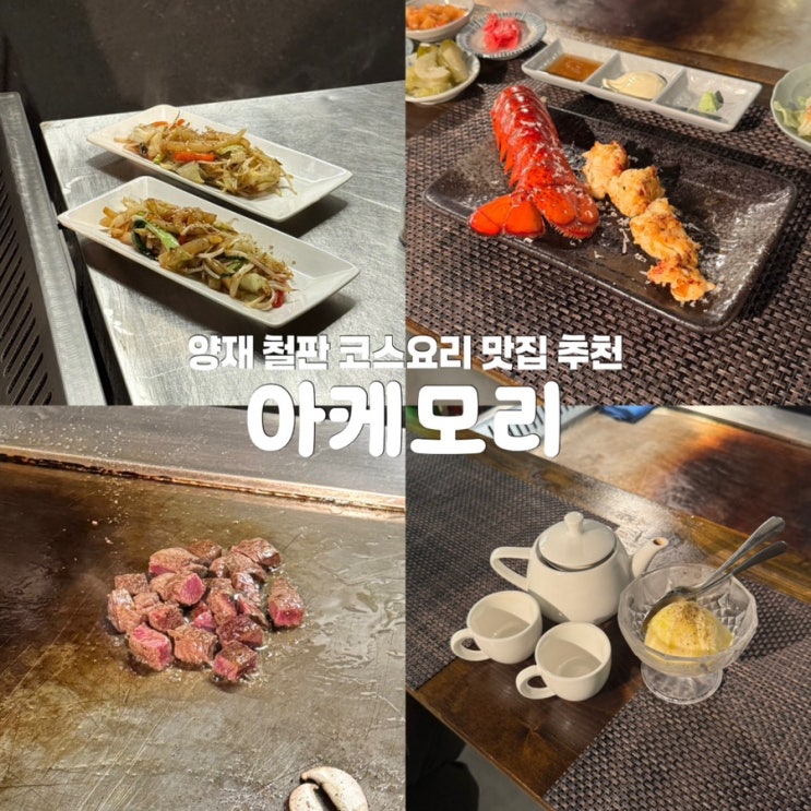  철판 코스요리 맛집 아케모리 양재동술집