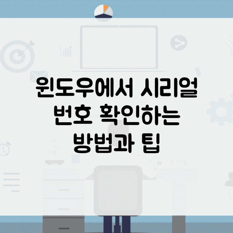 윈도우에서 시리얼 번호 확인하는 방법과 팁