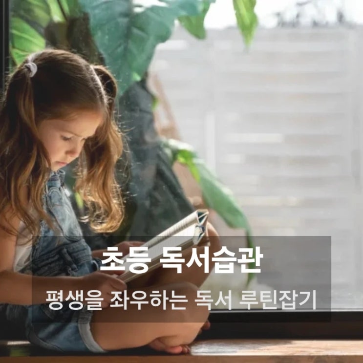  초등 저학년, 독서 습관이 평생을 결정합니다