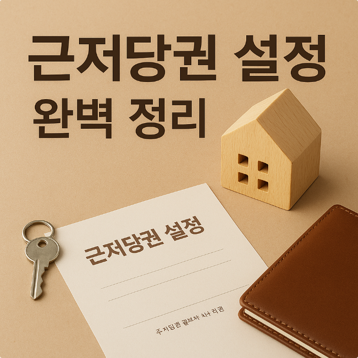  근저당권 설정, 쉬운 설명으로 끝내기｜비용·등기권리증·해지까지 한눈에 보기