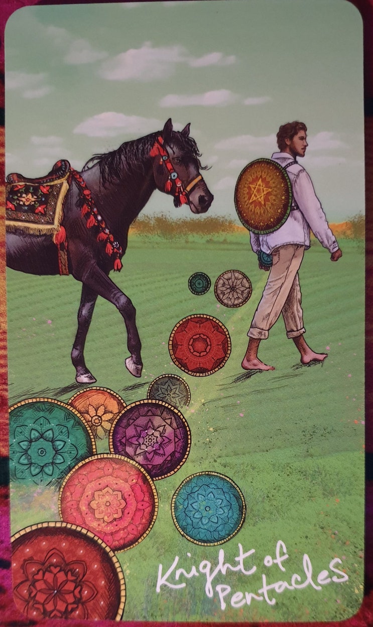 [타로카드 해석] 타로카드 펜타클 12번(Knight of Pentacles)을 알아보자
