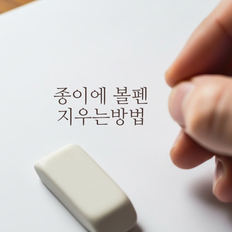 종이에 볼펜 지우는법, 집에 '이것' 있나요? 1분만에 확인해보세요
