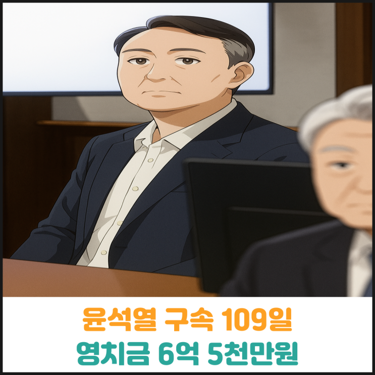  윤석열 구속 109일간 영치금 6억 5천만원