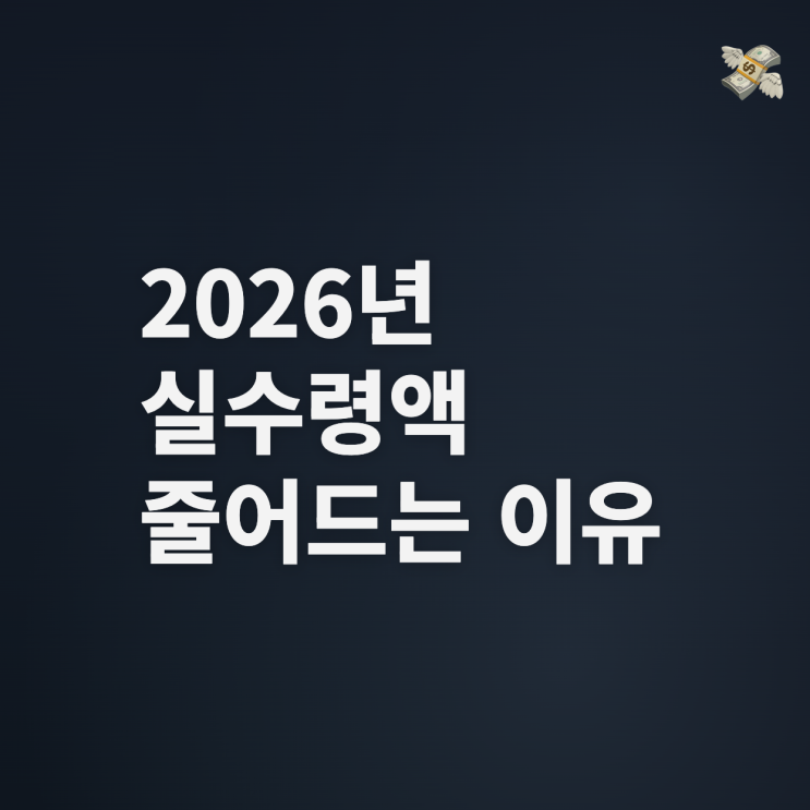  2026년부터 실수령액이 줄어드는 이유