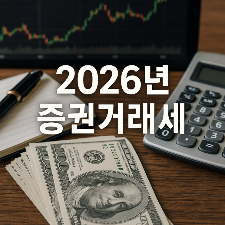  2026년 증권거래세 0.15%로 '동결' (2025년과 동일, 주식 매도 세율 총정리)