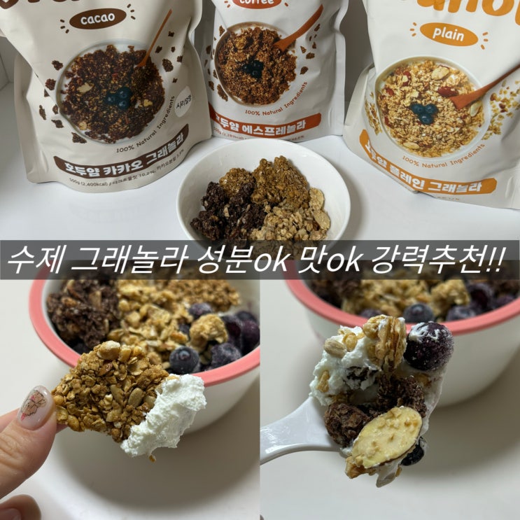  수제 그래놀라 추천 그릭요거트 다이어트 칼로리 호두얌