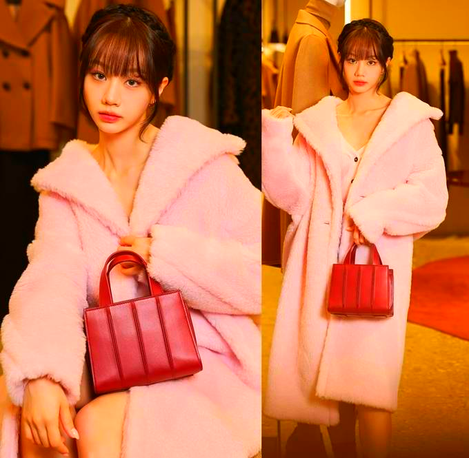 혜리, 대만 홀린 루즈핏 핑크! 막스마라 테디코트 완성한 ‘겨울 로맨틱 시크’
