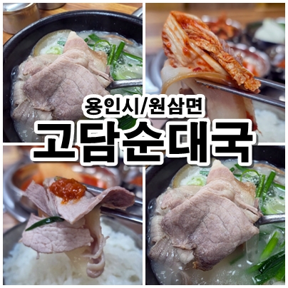  용인 처인구 원삼 돼지국밥 고담순대국 진한 국물과 푸짐한 고기