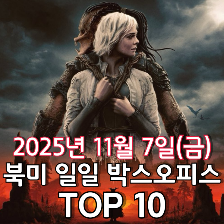  [북미 박스오피스] 일일 TOP 10 - 2025년 11월 7일(금)