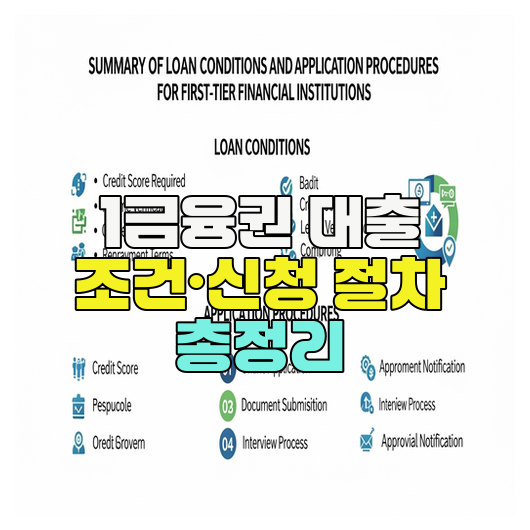  1금융권 대출 조건·신청 절차 총정리