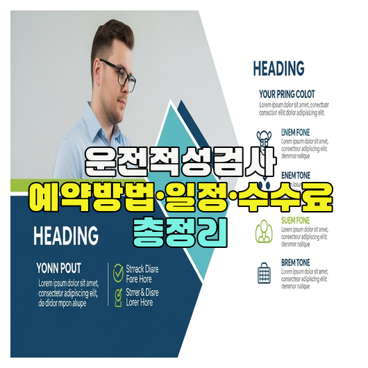 운전적성검사 예약방법·일정·수수료 총정리