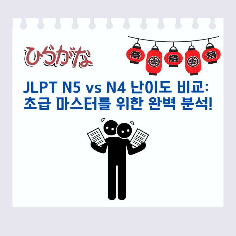 ✨ JLPT N5 vs N4 난이도 비교: 초급 마스터를 위한 완벽 분석!