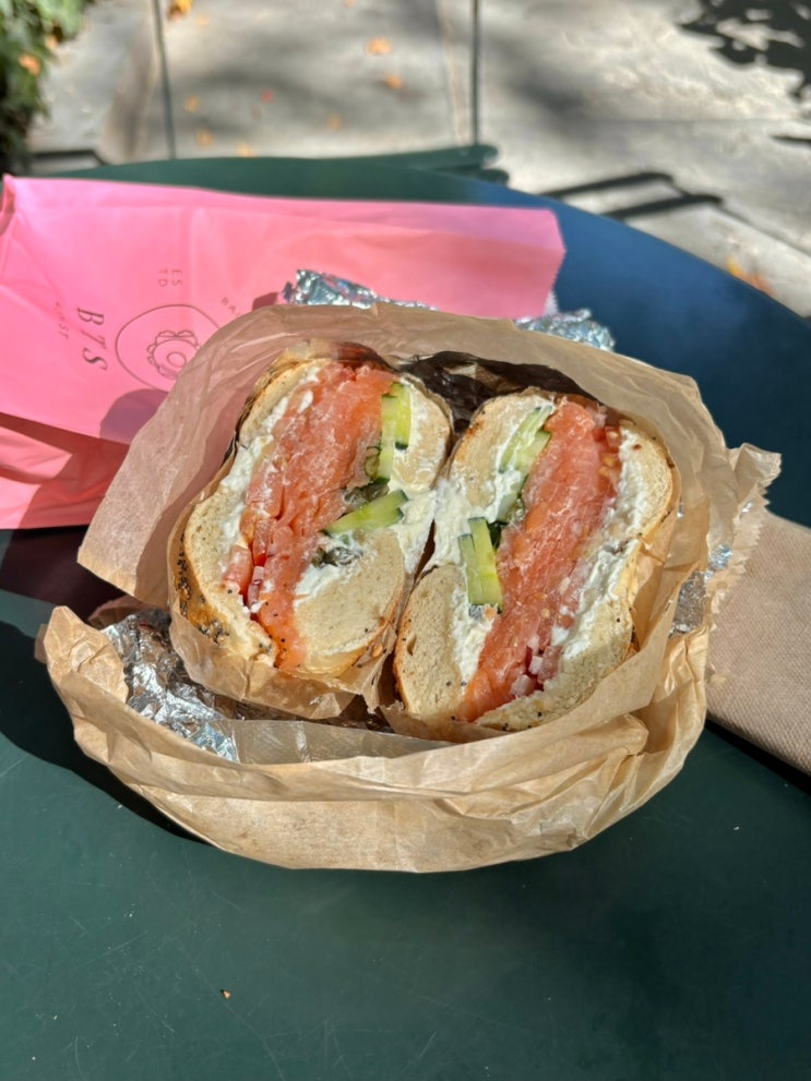  뉴욕 브라이언트파크 근처 현지인 베이글 맛집 BTS bagel to sandwich