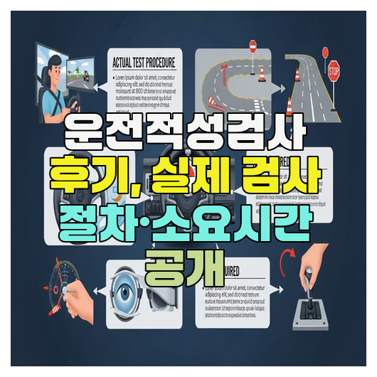  운전적성검사 후기, 실제 검사 절차·소요시간 공개