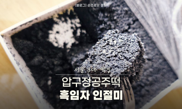  압구정공주떡 흑임자인절미 후기 보관법
