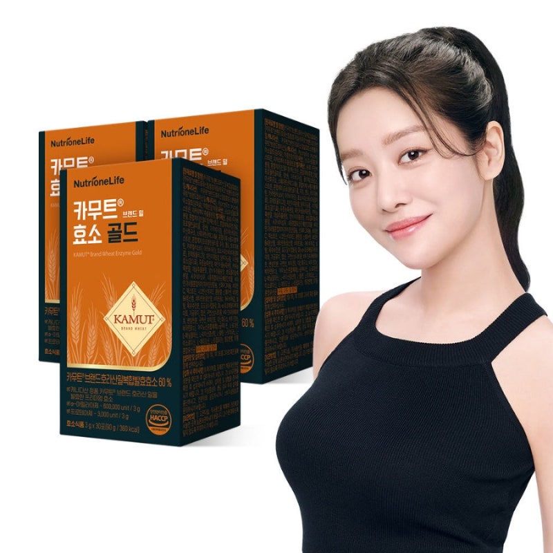 고소한 곡물맛으로 남녀노소 즐기는 맛있는 효소,뉴트리원 카무트효소 골드 카뮤트 가루 분....