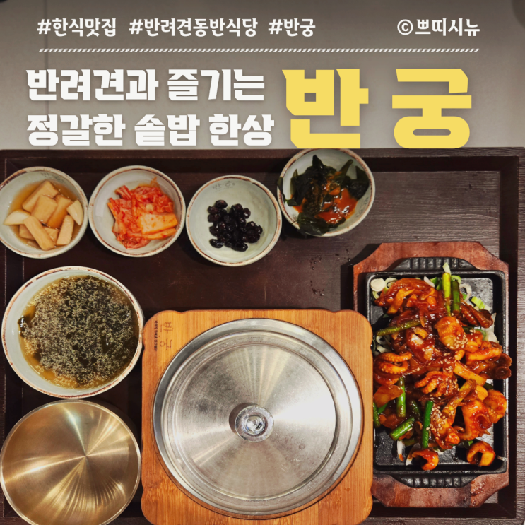  송도 반려견 동반 식당 ‘반궁’ 트리플스트리트점 내돈내먹 후기 | 정갈한 한식 반상 맛집