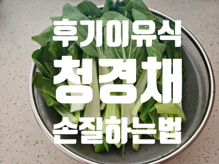  [Rana이유식] 후기이유식 야채: [청경채] 손질법