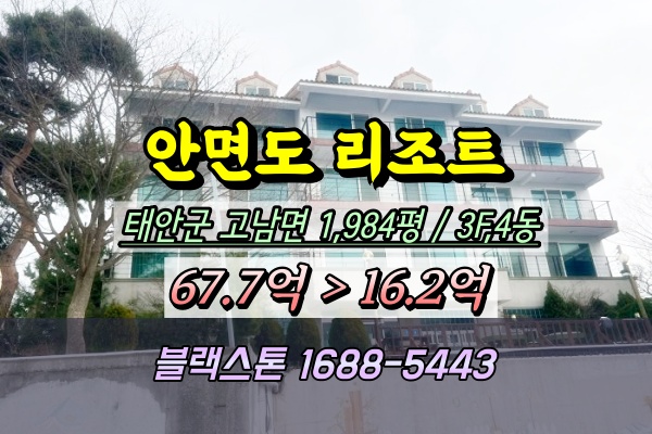  안면도 리조트 경매 태안군 고남면 펜션 2천평대