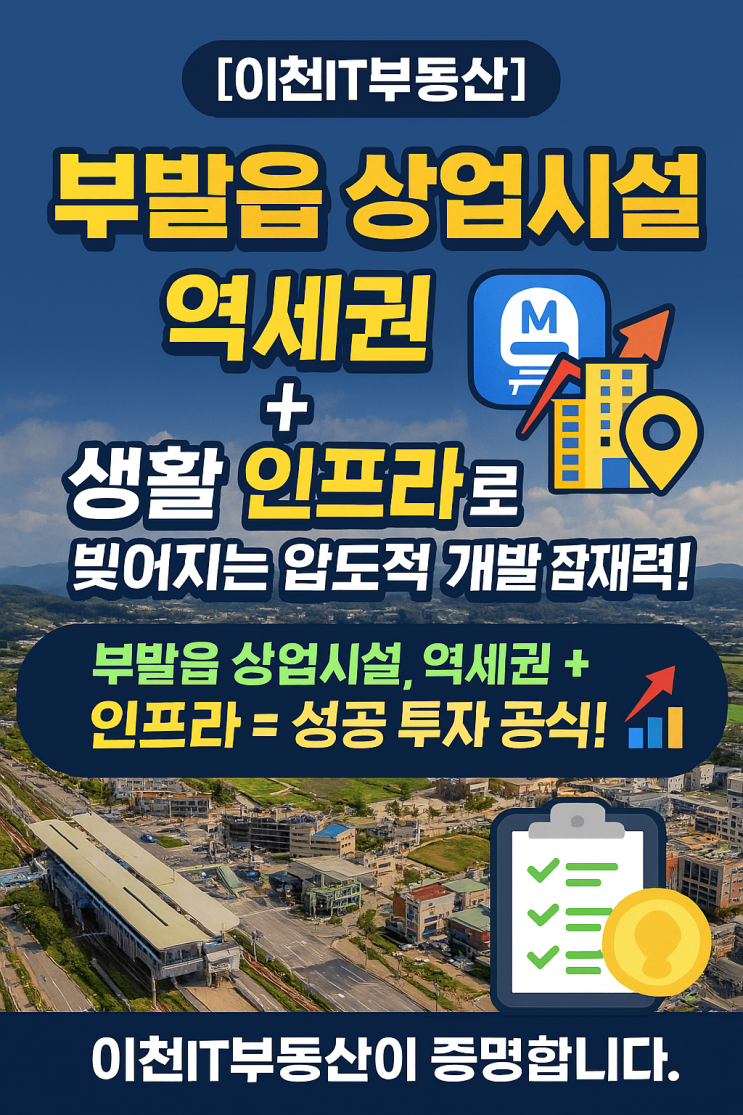  [긴급 분석] 이천 부발읍 상업시설 부지, 역세권X생활인프라 '폭발적 시너지'로 개발 최적지 부상!