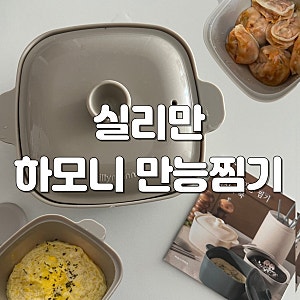 [실리만] 실리콘 하모니 사각 만능찜기 계란찜과 찐만두 도전