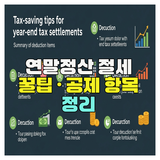 연말정산 절세 꿀팁 · 공제 항목 정리