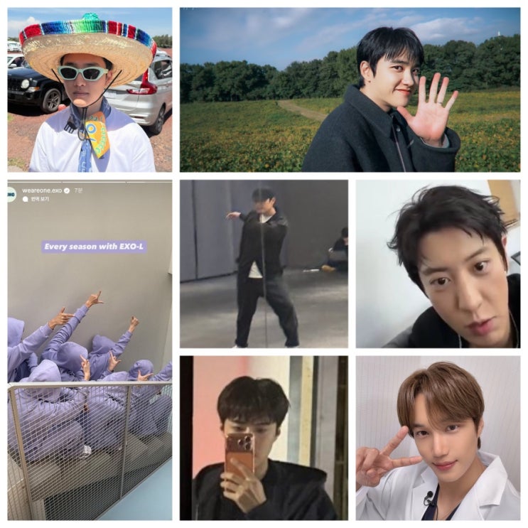 [엑소] 1484. 엑소떡밥 (시그, 연습실, 엑사세), 도경수 (나였으면, 쏟....