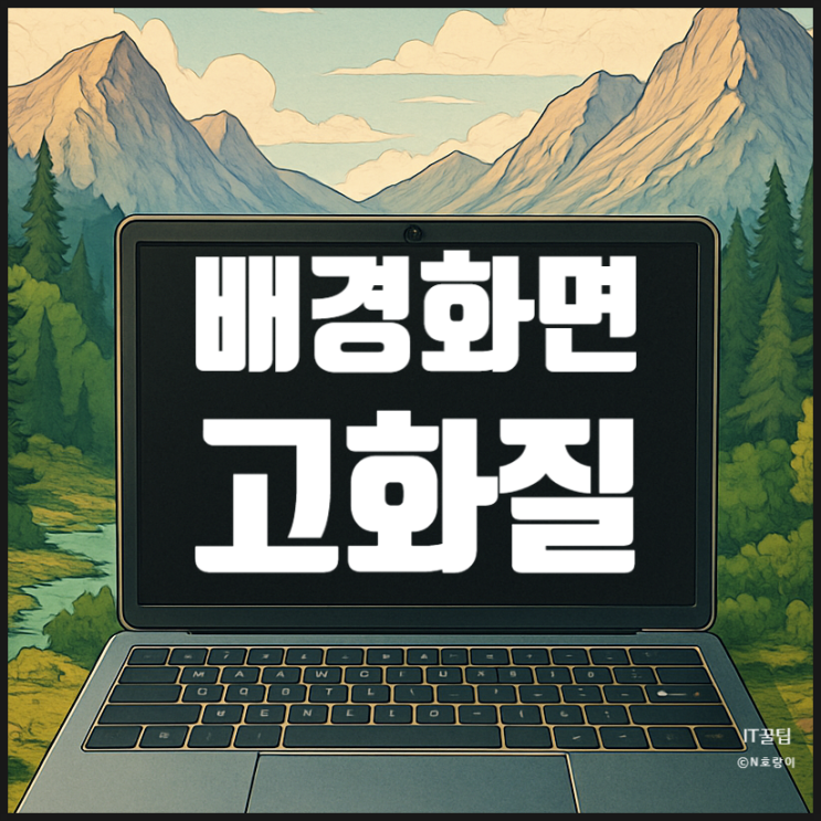  노트북 배경화면 고화질 사진 내려받는 방법