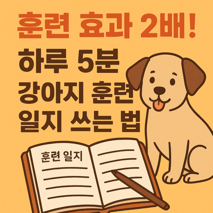   강아지 훈련 일지, 이렇게 쓰면 완벽해요!