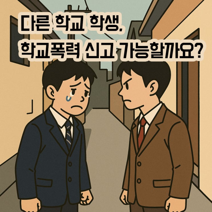  다른 학교 학생 학교폭력 신고 가능한가? 서초 학폭 변호사