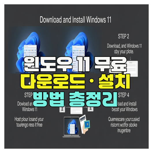  윈도우 11 무료 다운로드 · 설치 방법 총정리