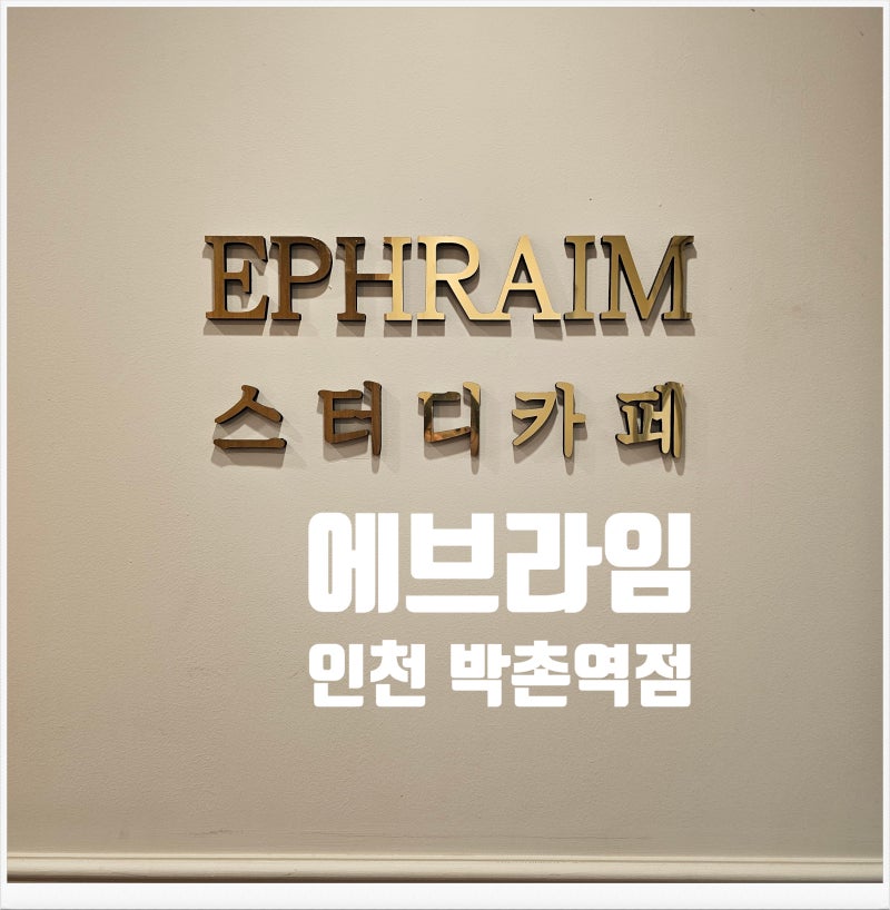 박촌역 집중명소! 눈이 편안한 에브라임스터디카페 박촌역점 후기