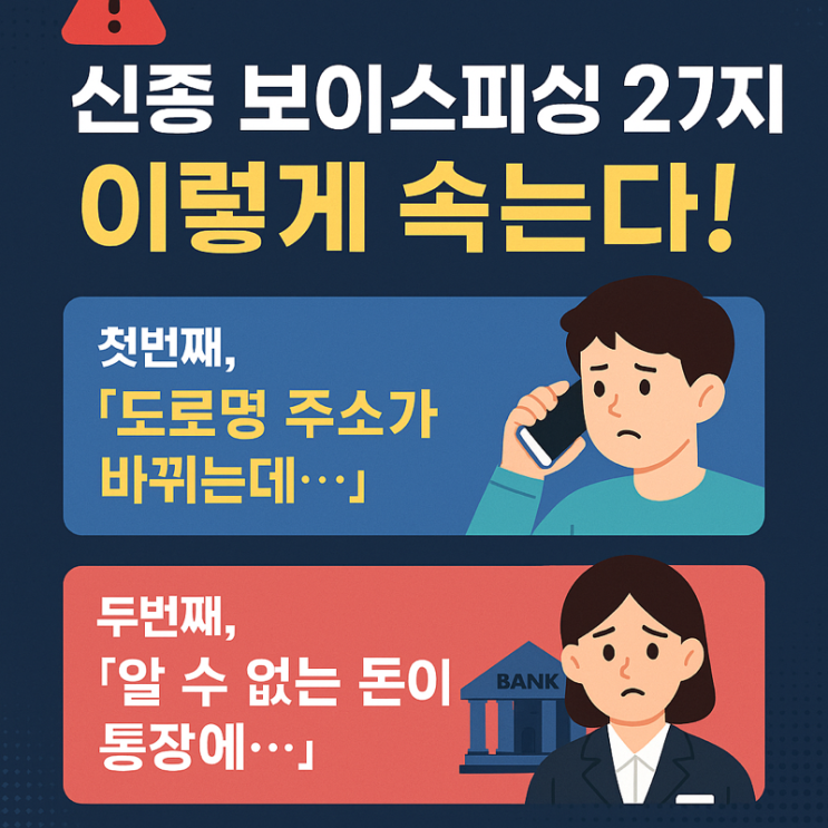  ️ 신종 보이스피싱 수법 2가지! 절대 속지 마세요  (우리은행·NH농협 사례 포함)
