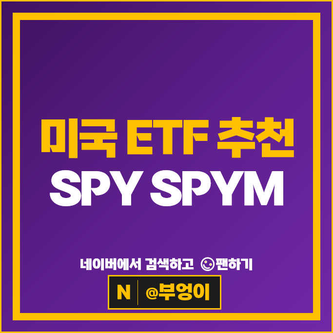 미국 ETF 추천 S&P500 지수 ETF 종류 SPY SPYM 주가