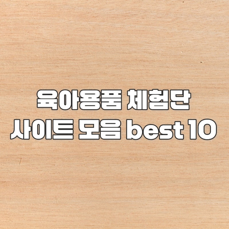 육아용품 체험단 사이트 모음 best 10 블로그 인스타 협찬받는 법