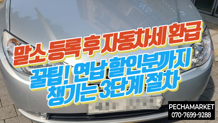  말소 등록 후 자동차세 환급 꿀팁!  연납 할인분까지 챙기는 3단계 절차 (이중 납부 방지)