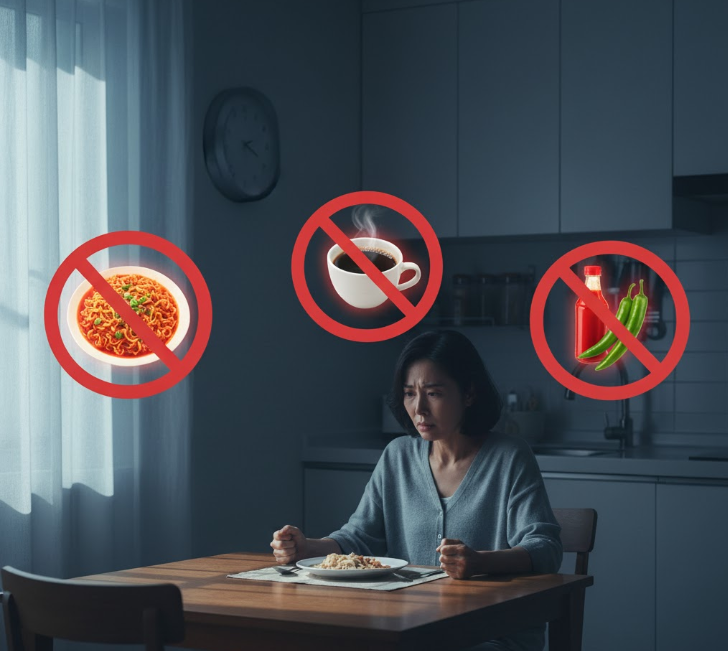  위궤양 식단, 통증을 멈추는 '절대 금기' 음식 3가지