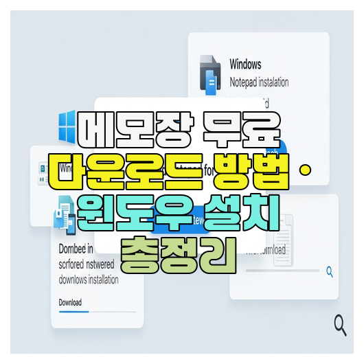  메모장 무료 다운로드 방법 · 윈도우 설치 총정리