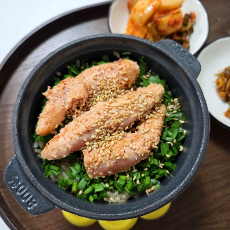 800도씨 미니 무쇠 주물냄비로 명란솥밥 만들기