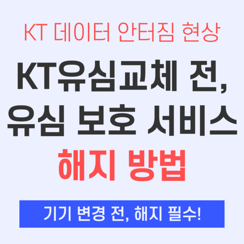 KT 유심보호서비스 해지·재가입 방법｜자급제폰·로밍 사용자 필독