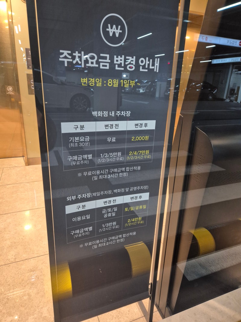 안산 롯데백화점 주차비용, 롯데상품권 구매