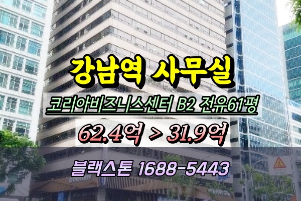  강남역 사무실 경매 서초동 코리아비지니스센타 지층 300평대