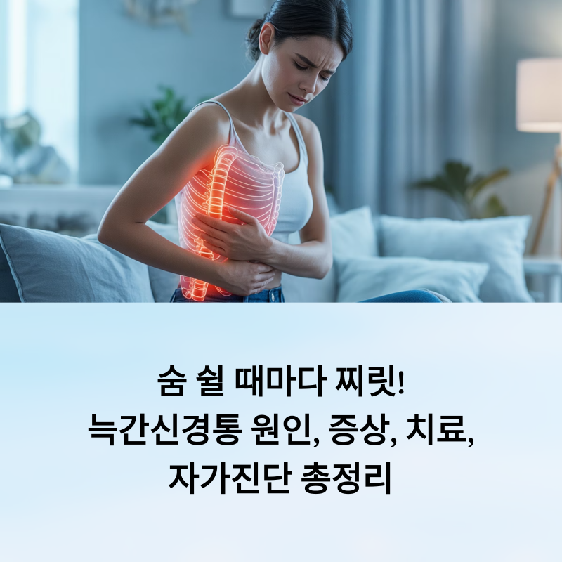 숨 쉴 때마다 찌릿! 늑간신경통 원인, 증상, 치료, 자가진단 총정리