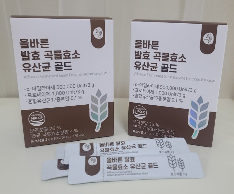 식후 필수템! 올바른 발효 곡물효소 유산균 골드로 소화.장건강을 한번에!