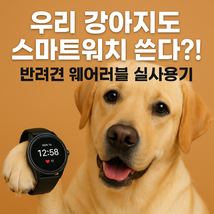   강아지 전용 스마트워치 사용기 – 반려견의 하루를 데이터로 보다