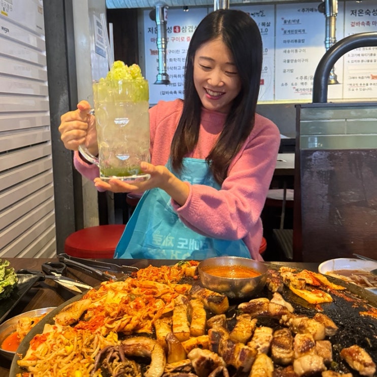  강남역 삼겹살 맛집 단체 회식 가성비 점심 저녁 솥뚜껑 통삼겹